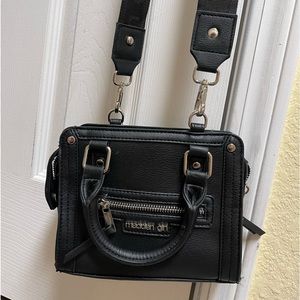 MADDEN GIRL black mini bowler crossbody bag